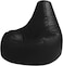 Luxe Decora Faux Leather Tear Drop Recliner Bean Bag With Filling (XL, Black)