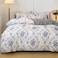 Luna Home-King size 6 pieces Bedding Set without filler, Bohemian with Blue Flowers Design