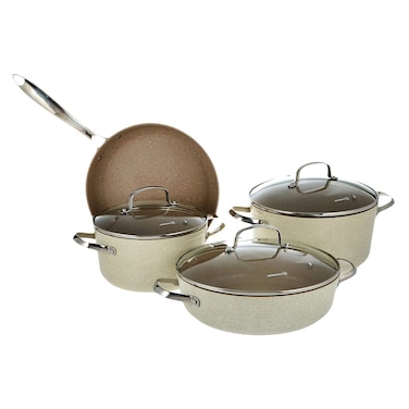 KORKMAZ GRANITA 7PC COOKWARE A1272