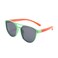 Atom baby sunglasses, K111-6, Polarized UV400 sunglasses for Boys, Age 3-10 shiny green and Red frame shiny orange temple smoke polarized  lens