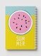 Lowha Spiral Notebook With 60 Sheets And Hard Paper Covers With Watermelon Summer Design, For Jotting Notes And Reminders, For Work, University, School