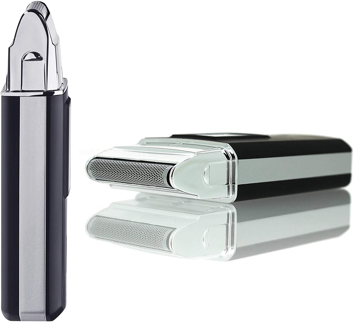 MOSER Mobile Shaver Cordless Shaver 3615-0052, Black/Silver