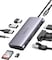 UGREEN USB-C Hub-3xUSB3.0+HDMI+VGA+TF/SD+RJ45+AUX3.5mm with 5Gbps 4K PD Power Supply GRY