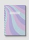Lowha Spiral Notebook With 60 Sheets And Hard Paper Covers With Aesthetic Waves Colored Design, For Jotting Notes And Reminders, For Work, University, School