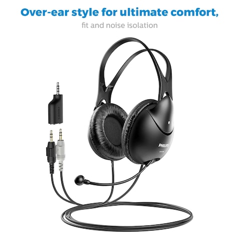 Philips EasyChat Wired Over-Ear Headphones SHM1900 Black