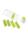 Generic 5-Piece Multifunctional Vegetable Cutter Kitchen Slicer Tools Green/White 28X10.8Cm