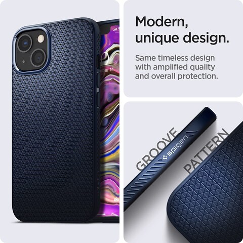 Spigen Liquid Air case cover for iPhone 13 - Navy Blue