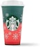 Starbucks Holiday Festive Christmas Hot Drink Color Changing Reusable Coffee Cup with Snow Flakes (16oz, 473ml)