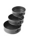 Generic 3-Piece Cake Mould Pan Set Black