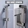 Generic-Handheld Bidet Sprayer Shattaf Cloth Diaper Toilet Sprayer Stainless Steel Brushed Bathroom Shower Bidet Spray Set