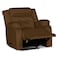 In House Velvet Rocking &amp; Rotating Recliner Chair - Brown - NZ30