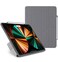 Pipetto Origami no. 3 Pencil case designed for Apple iPad Pro 12.9 inch (2021) case Ultra Smart cover with 5 in 1 stand - Storage with Sync &amp; Charge compatible with Apple Pencil 2 - Dark Grey