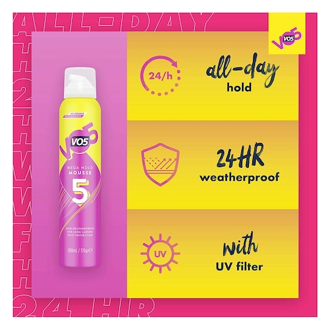 VO5 Mega Hold Styling Mousse 200ml
