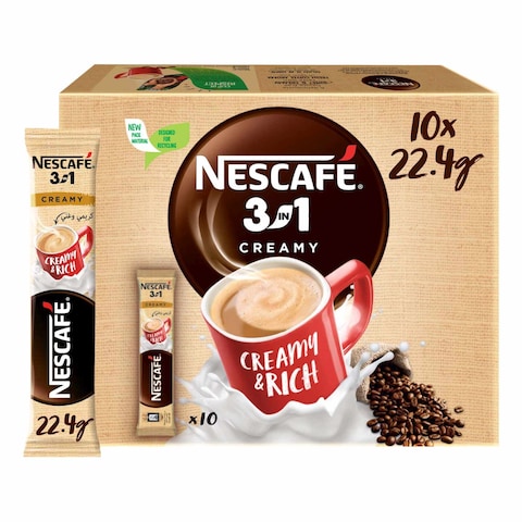 Nescafe My Cup Creamy Latte 3-In-1 Coffee Sachet 22.4g Pack of 10