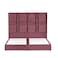 In House Berlin Velvet Bed Frame - King - 200x200 cm - Dark Pink