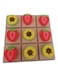 Creative Colorful Wooden Base Silicone Tac Tac Toe Board Game