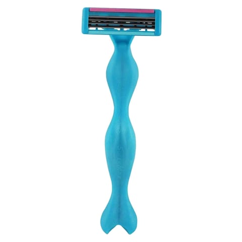 Super Max Syrine 4 Blades Disposable Razors For Women Blue