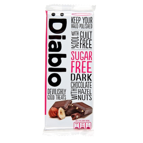 Diablo Sugar Free Dark Chocolate With Hazelnut 85g