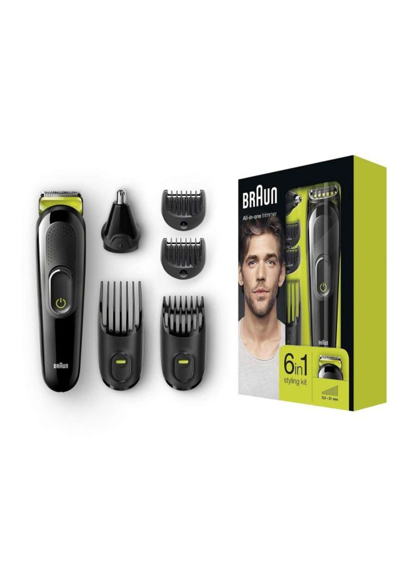 Braun - 6-In-1 Trimmer Kit Black/green 21millimeter