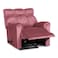 In House Velvet Rocking Recliner Chair - Dark Pink - AB011
