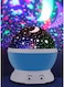 Generic Rotating Led Star Projector Night Light Blue/Black/White 12 X 13.5cm