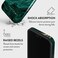 Burga iPhone 15 Pro Case Cover Tough Hybrid 2 Layer Shell Silicone Protective Phone Cover Emerald Green Jade Stone Gold Glitter Marble Design Shockproof Scratch-Resistant