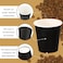Lavish 4 Oz Black Double Wall Disposable Paper Cups 1000 Pcs, Hot Or Cold Beverage Drinking