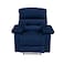 In House Velvet Rocking Recliner Chair - Dark Blue - NZ60