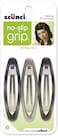 Scunci No-Slip Grip Oval Snap Clips, 3 Count