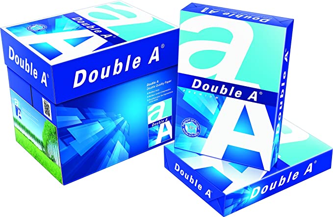 Double A - Printer Copy Paper, Size A4, GSM 80, 500 Pages Ream (Bundle of 5 Reams)