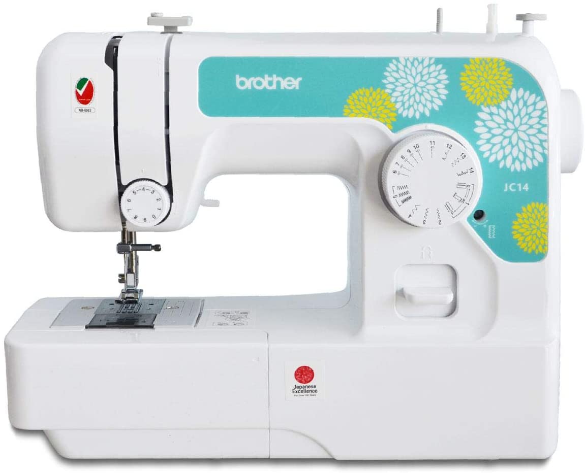 Brother Household Sewing Machine, JC-14, White/Mint Green