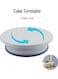 Generic Cake Revolving Stand White/Blue 28X7X28Cm
