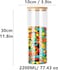 1CHASE&reg;️ Borosilicate Glass Storage Jar With Airtight Bamboo Lid, Clear Glass Container, Pantry Organizer For Spaghetti, Pasta, Noodles, Coffee, Tea, Sugar, Set of 2, 2200ML