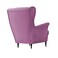 إن هاوس كرسي ملكي مخمل بظهرية مجنحة - بنفسجي فاتح - E3