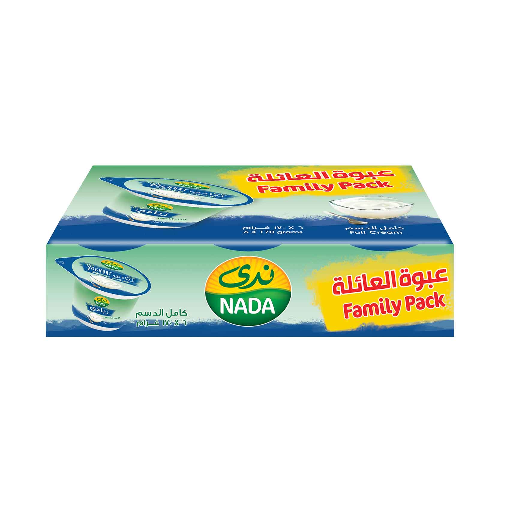 ندى زبادي كامل الدسم 170 جرام × 6