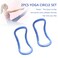 Generic 2 Pcs Yoga Circle Stretch Resistance Ring Pilate Fascia Massager Blue 21 X 5 X 11cm