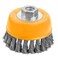 Tolsen,Cup wire brush with nut (INDUSTRIAL),77564,Size: 5"