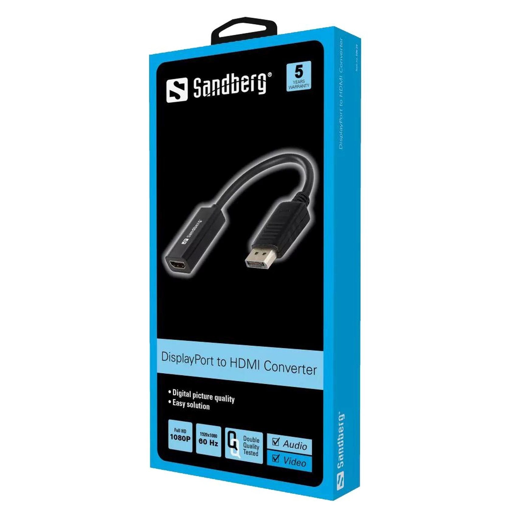 Sandberg Display Port To HDMI Adapter Black Online Carrefour UAE