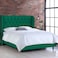 إن هاوس روما هيكل سرير منجد بالمخمل - نفر - 200×90 سم - أخضر غامق