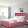 In House Alkmar Velvet Bed Frame - King - 200x180 cm - Light Pink