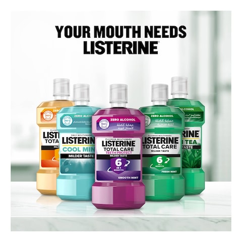 Listerine Total Care Gum Protect Mouthwash Fresh Mint kill 99% germs 500ml