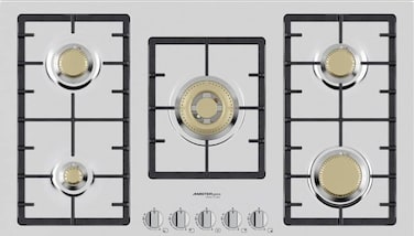 Mastergas 90cm Heavy Mesh Italian Gas Surface With 5 Burners, Model No- H95GBFX, Installation Not Included