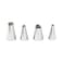 Wilton Drop Flowers Decorating Tip Set Silver 4 PCS
