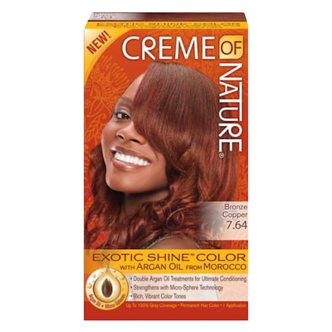 Creme Of Nature Exotic Shine Hair Colour 7.64 Bronze Copper