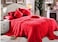 Generic Luxe Soft Faux Blanket Comforter Set, 6 Pieces, King, Red
