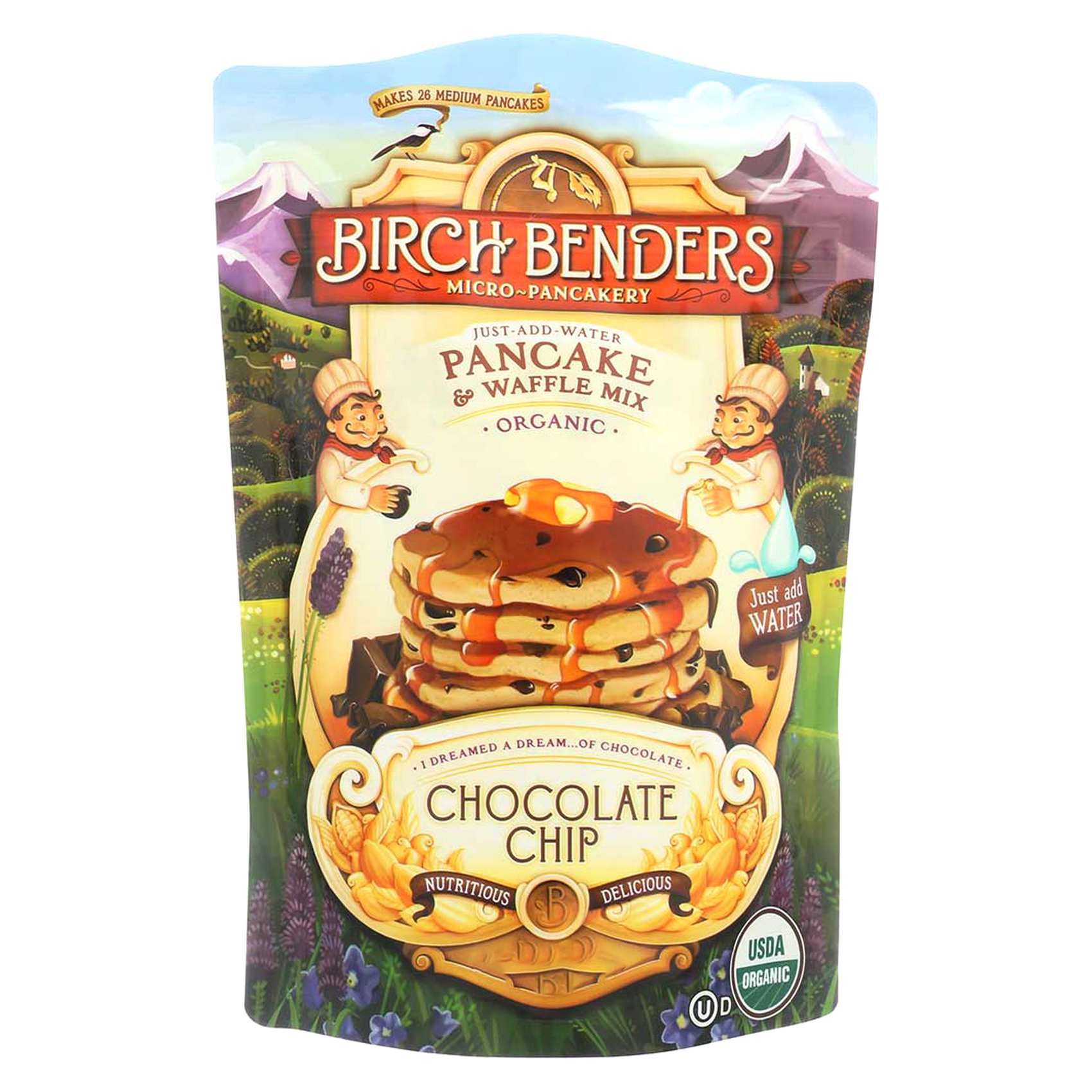 Birch Benders Pancake And Waffle Mix Chocolate Chip 453g