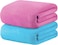 2-Pc Microfiber Bath Towel Pink Sky Blue 70x140cm, Soft, Durable, Super Absorbent Fast Drying and No Fading Multipurpose Towel