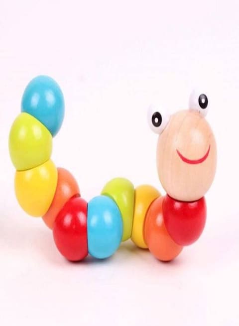 Generic Wooden Twisting Puzzle Caterpillar Toy