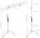 COOPIC C Stand C40SC Heavy Duty Light Stand Height 150-330cm with Sliding up-down Leg, 127cm Boom Arm, Grip Heads for Photo Studio Photography Strobe Light Video Umbrella Softbox Monolight