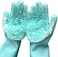 ZALCOON Magic Dishwashing Cleaning Sponge Gloves Reusable Silicone Brush Scrubber Gloves